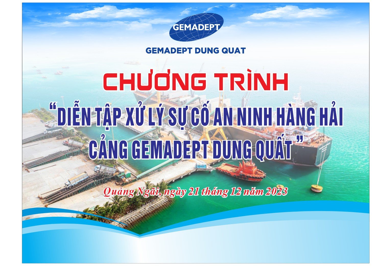 Gemadept Dung Quất Diễn tập An ninh Cảng biển