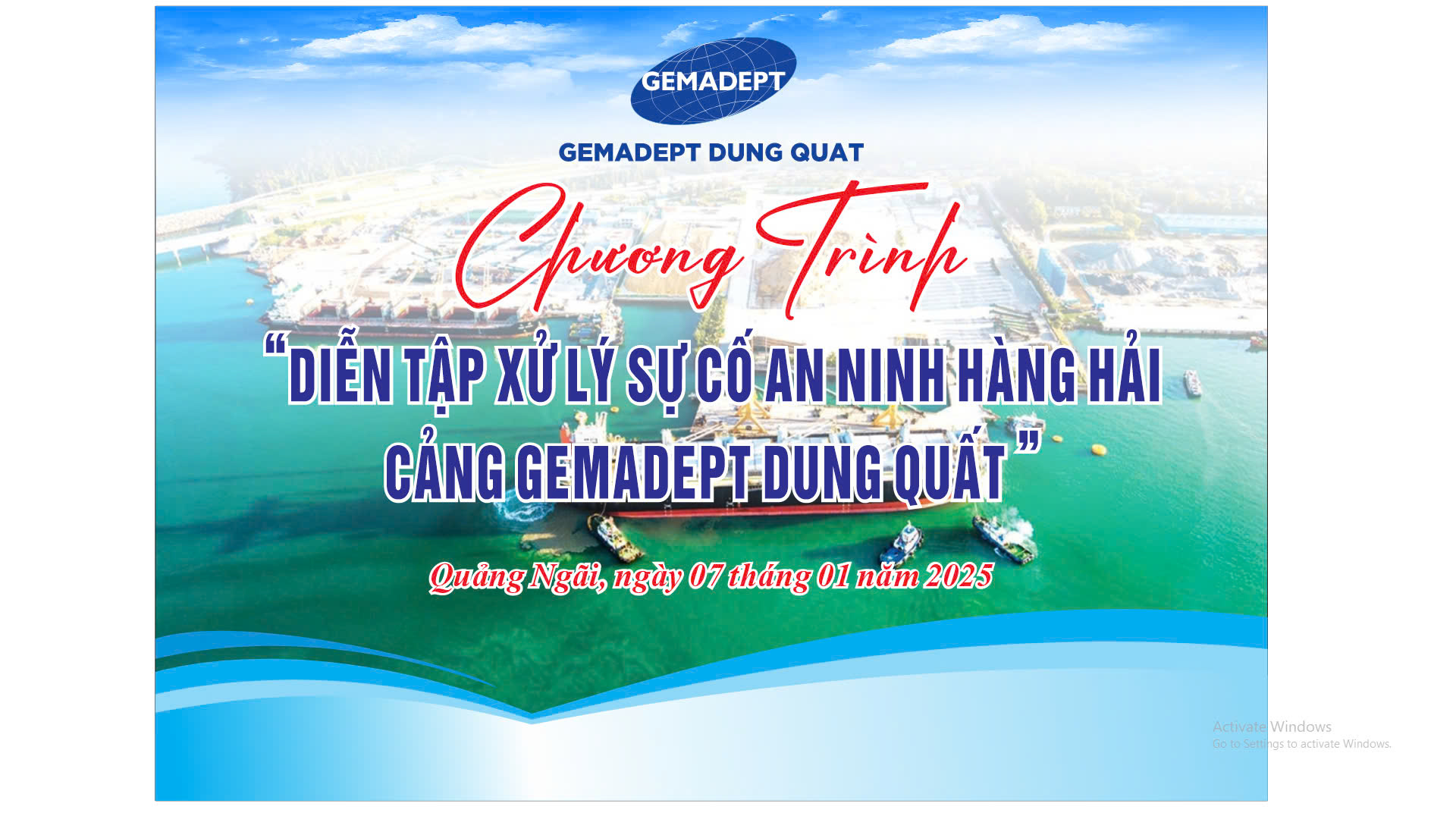 Diễn Tập An Ninh Cảng Biển Cảng Gemadept Dung Quất